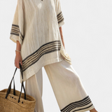 Noémia | Elegante Conjunto de Linho de Bambu Daisy