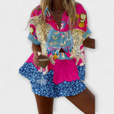 Dalia | Conjunto de Verão com Padrão de Borboleta em Linho Transpirável