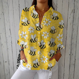 Claudine | Blusa leve e encantadora com padrão de abelhas
