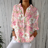 Nicole | Blusa Floral Elegante com Acentos Românticos