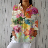 Agnès | Blusa de aguarela com elegante estampado floral