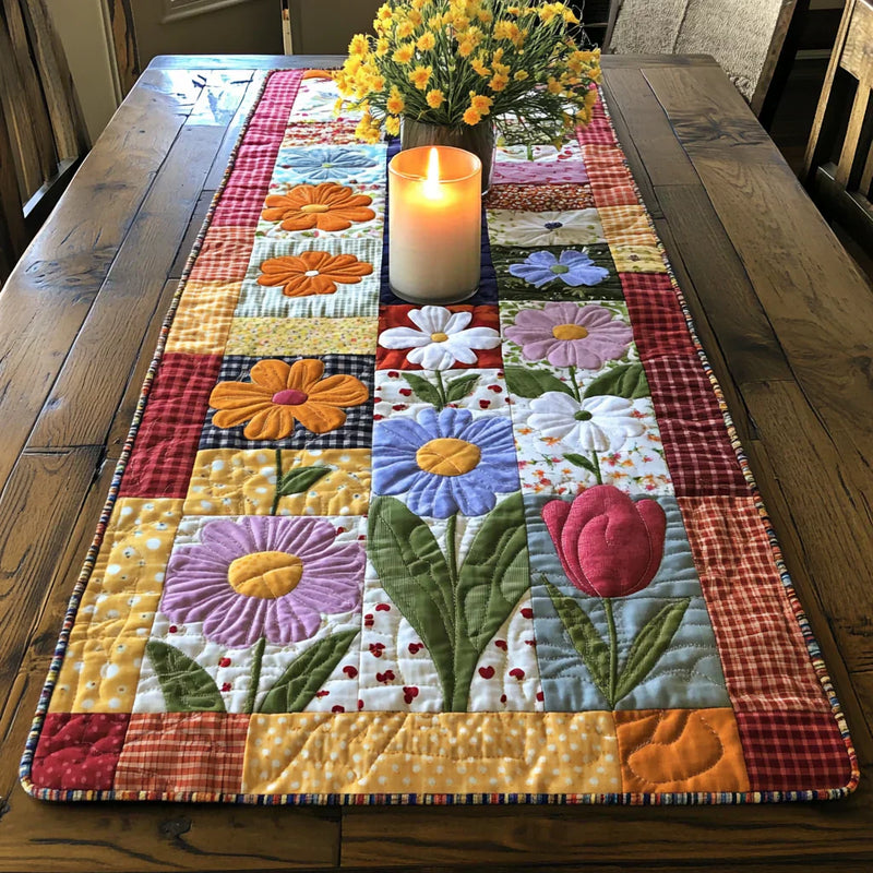 Caminho de Mesa Acolchado - Trilha de Pétalas