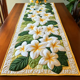 Caminho de Mesa Acolchado - Flores de Frangipani