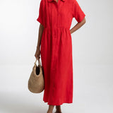 Lisandra | Vestido Camisero Fluido de Verão