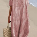 Silvana | Vestido Maxi Texturizado de Corte Solto