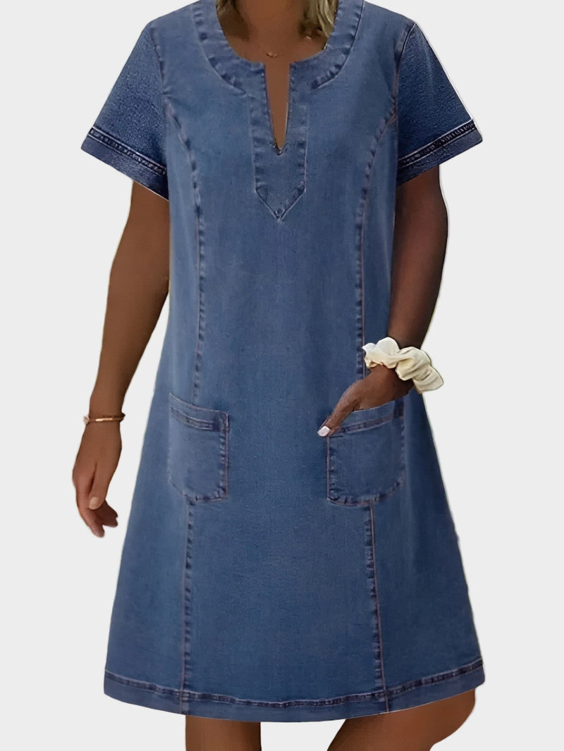 Vestido de denim suave