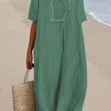 Silvana | Vestido Maxi Texturizado de Corte Solto