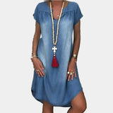 Vestido de Ganga de Corte Solto