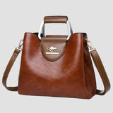 Anna - Elegante Bolsa de Couro Bicolor