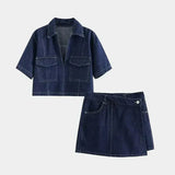 Conjunto de ganga com decote em V