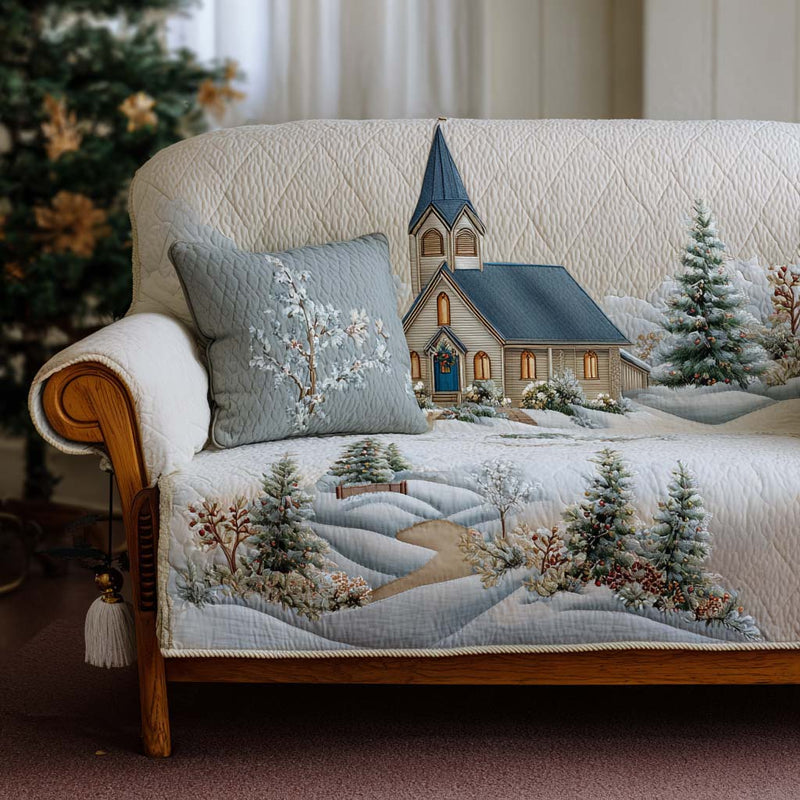 Almofada de Sofá Estampada com Luz Sagrada de Natal | Calor Natalino