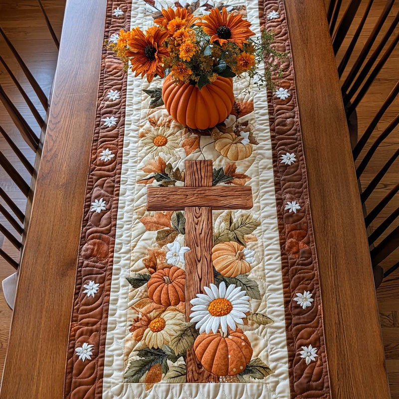Caminho de Mesa Acolchado - Abundância de Outono