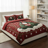 Conjunto de Cama Acolchoado de 3 Peças - Oficina do Pai Natal