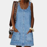 Vestido de ganga prático e leve
