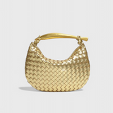 Bolso Gerda Woven com Alça Dourada