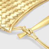 Bolso Gerda Woven com Alça Dourada