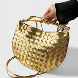 Bolso Gerda Woven com Alça Dourada