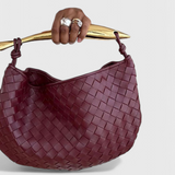 Bolso Gerda Woven com Alça Dourada