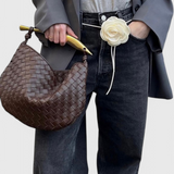 Bolso Gerda Woven com Alça Dourada