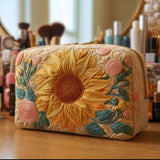 Necessaire acolchoada com estampa de sol delicado | Calidez Radiante