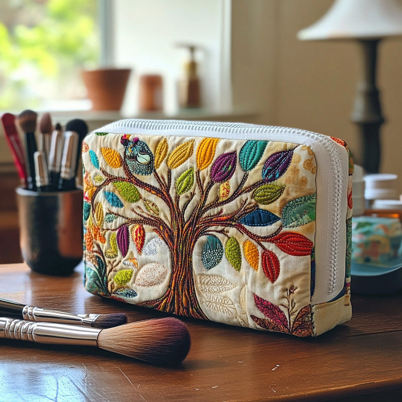 Necessaire Almofadada com Estampa de Árvore da Vida | Simbolismo Eterno