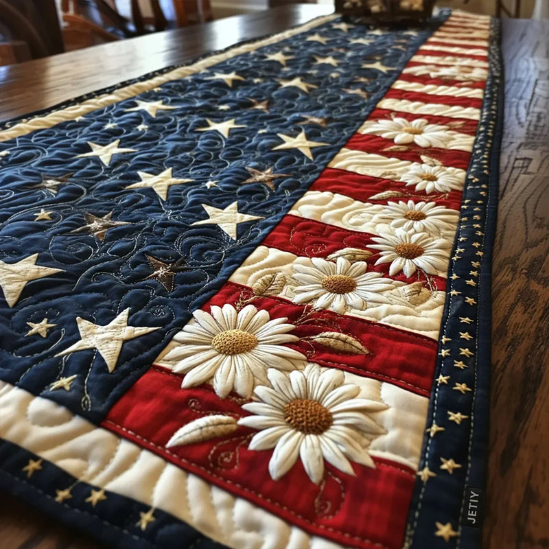 Caminho de mesa acolchado - Beleza Estrelada