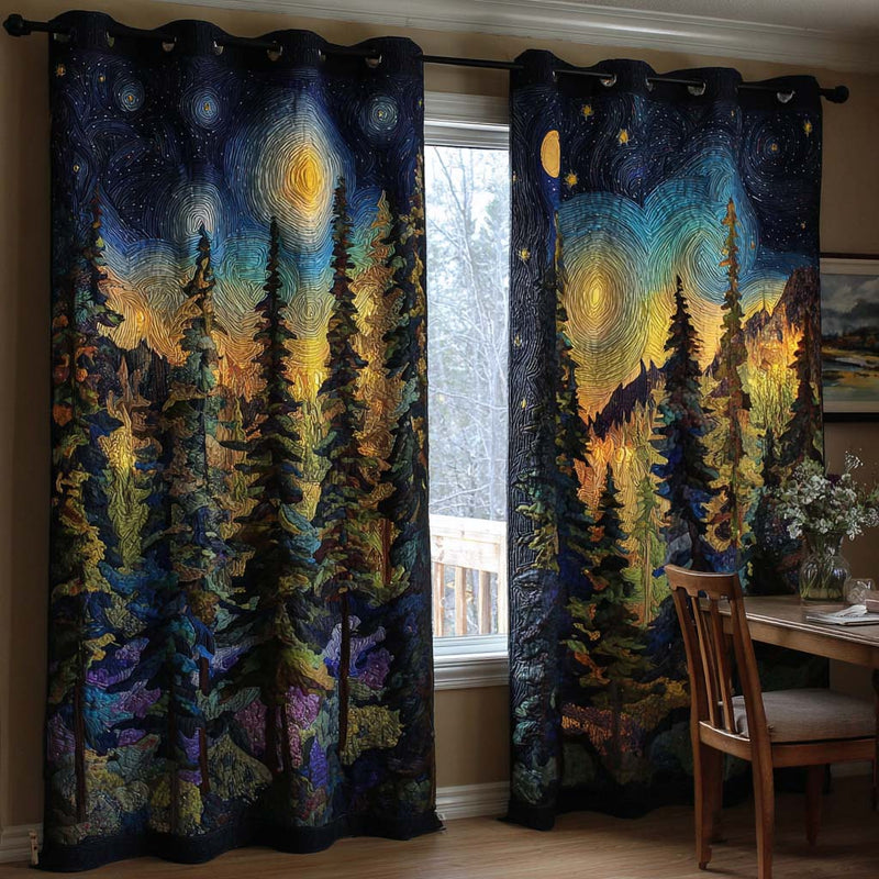 Estrelas da Floresta: Cortinas Acolchoadas | Magia da Floresta