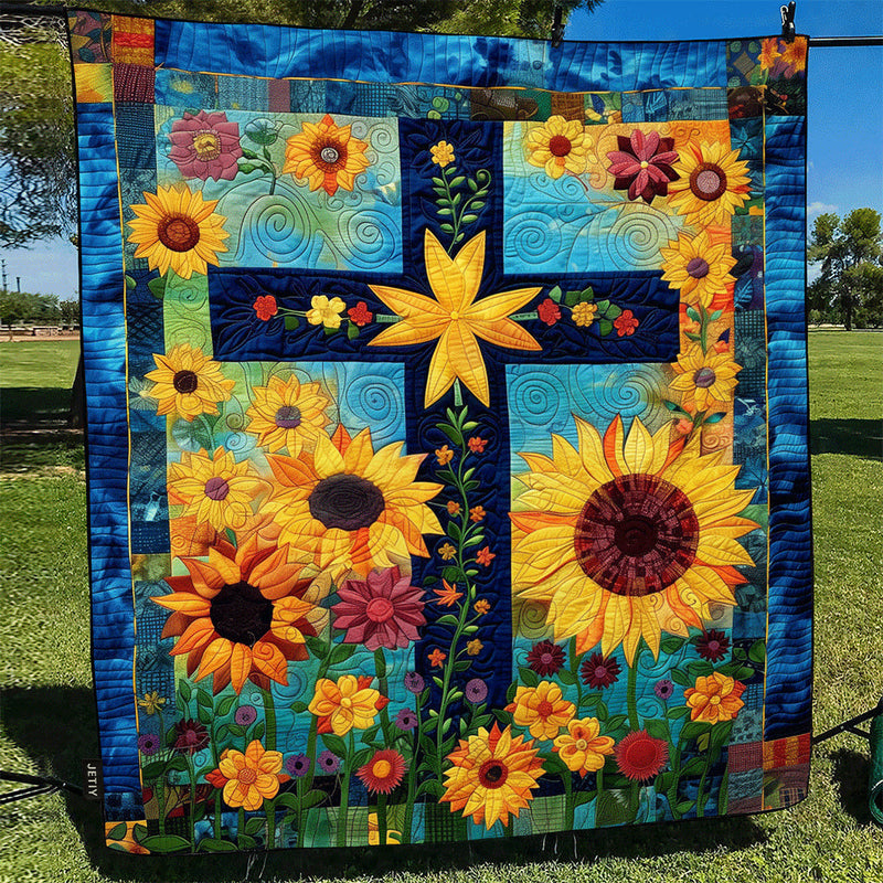 Cobertor Almofadado Cruz ao Sol | Elegância que Perdura