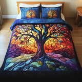 Conjunto de cama acolchoado de 3 peças - Árvore da Vida