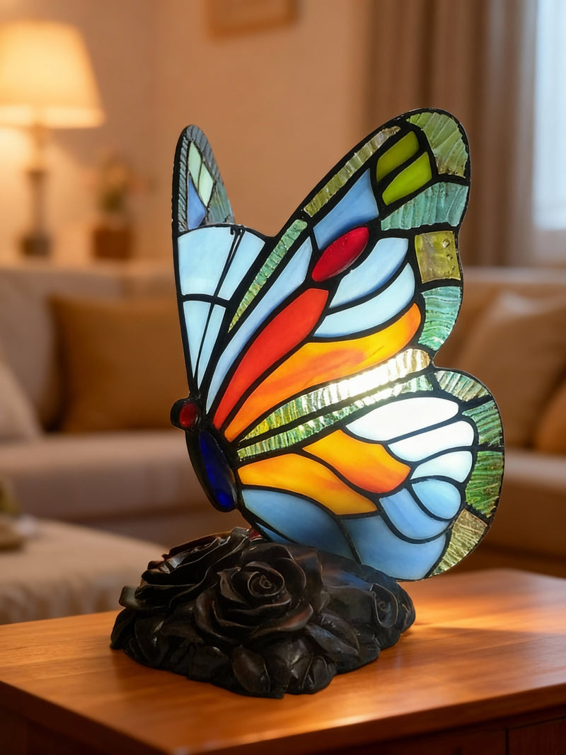TIFFALIGHT | Lâmpada de borboleta em vitral