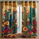 Cortinas Acolchoadas Cato Verde-Azulado | Frescor do Deserto