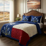 Conjunto de cama acolchoado de 3 peças - Orgulho do Texas