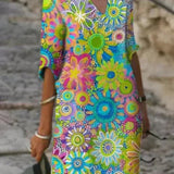 Anabela | Vestido Maxi Floral Vibrante