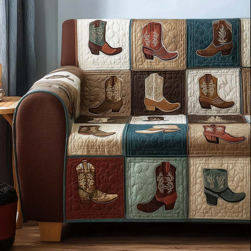 Cobertura de Sofá Estilo Western com Design Trapuntado | Charme Único