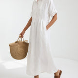 Lisandra | Vestido Camisero Fluido de Verão