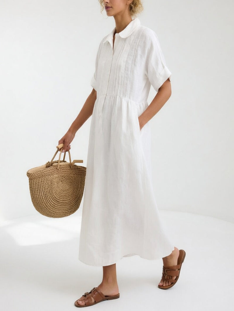 Lisandra | Vestido Camisero Fluido de Verão