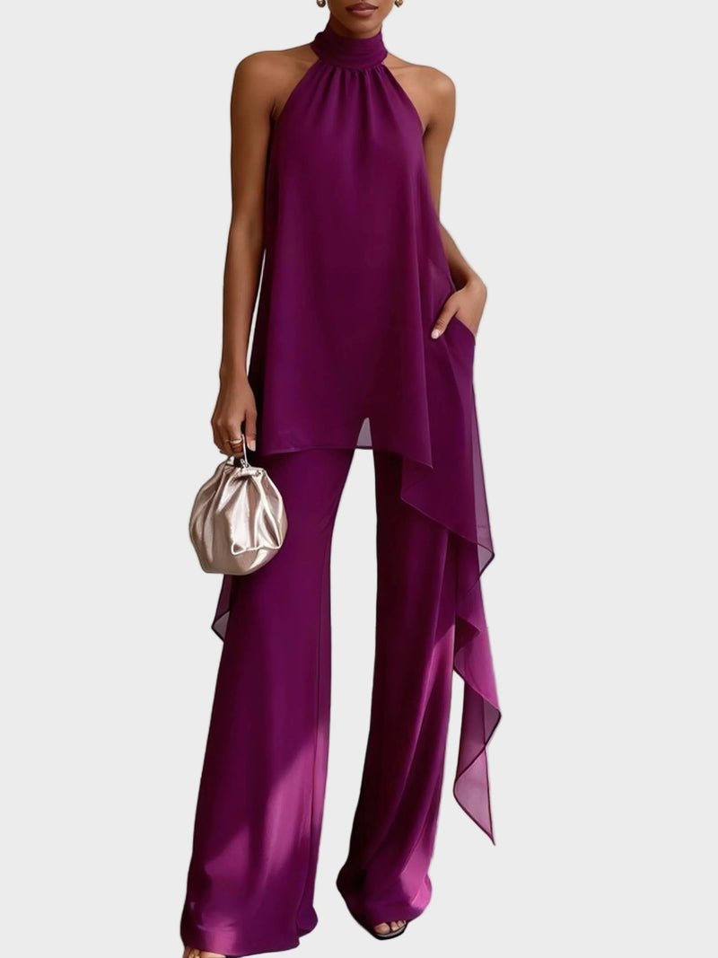 Viola - Conjunto Halter Elegante com Calças