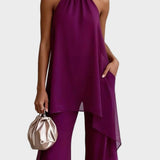 Viola - Conjunto Halter Elegante com Calças