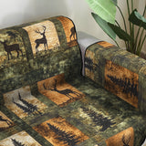 Elegante Copridivano Trapuntado com Design de Bosque | Refúgio na Natureza