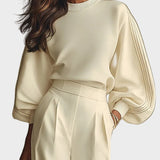 Selena – conjunto de canalé com calças largas