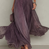 Carina - Vestido longo com decote baixo