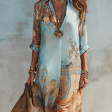 Lurdes | Vestido Camisero Mediterrâneo