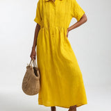 Lisandra | Vestido Camisero Fluido de Verão
