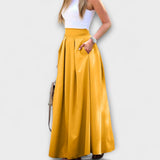 Tzafira – Elegante saia maxi com cintura alta