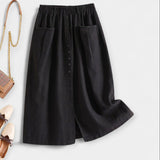Saia midi com cinto