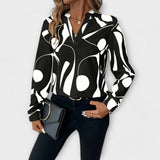 Katherine | Blusa elegante de manga longa com decote em V