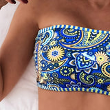 Conjunto de Banho em Duas Peças com Estampa Étnica
