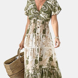 Júlia | Vestido midi floral solto e leve