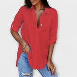 Jessica - Blusa diária com decote em forma de V