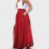 Tzafira – Elegante saia maxi com cintura alta